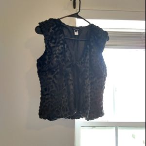 Women's fuzzy vest